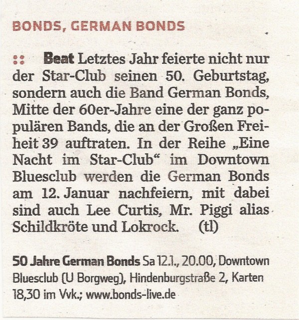 12.01.2013 – 50 Jahre Bonds‑Konzert