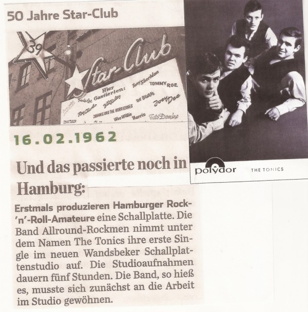 The Tonics 1962