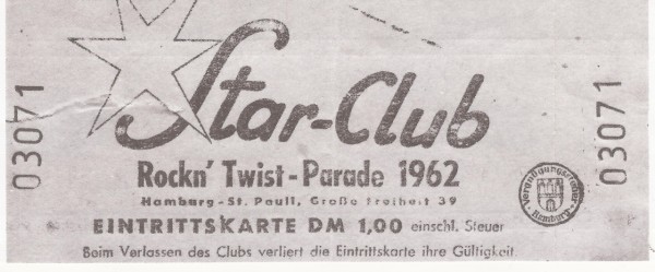Star‑Club Eintritt 1962 DM 1,00 !