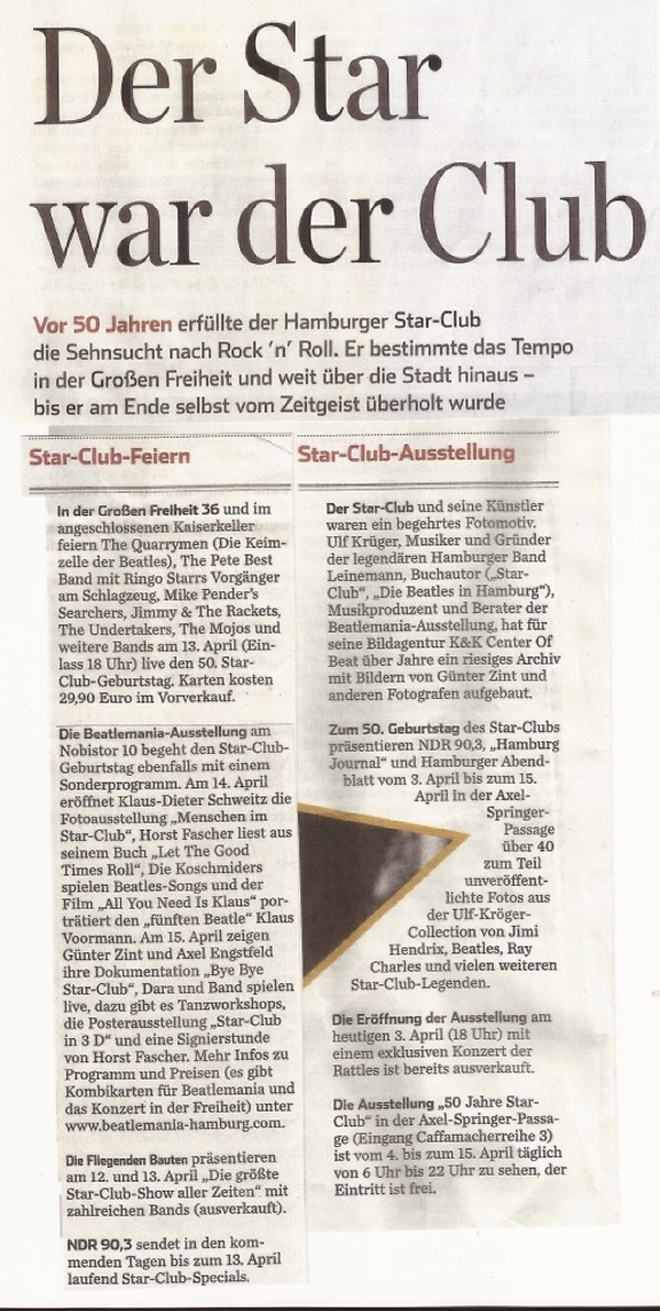 Hamburger Abendblatt – Programm‑Ankündigungen